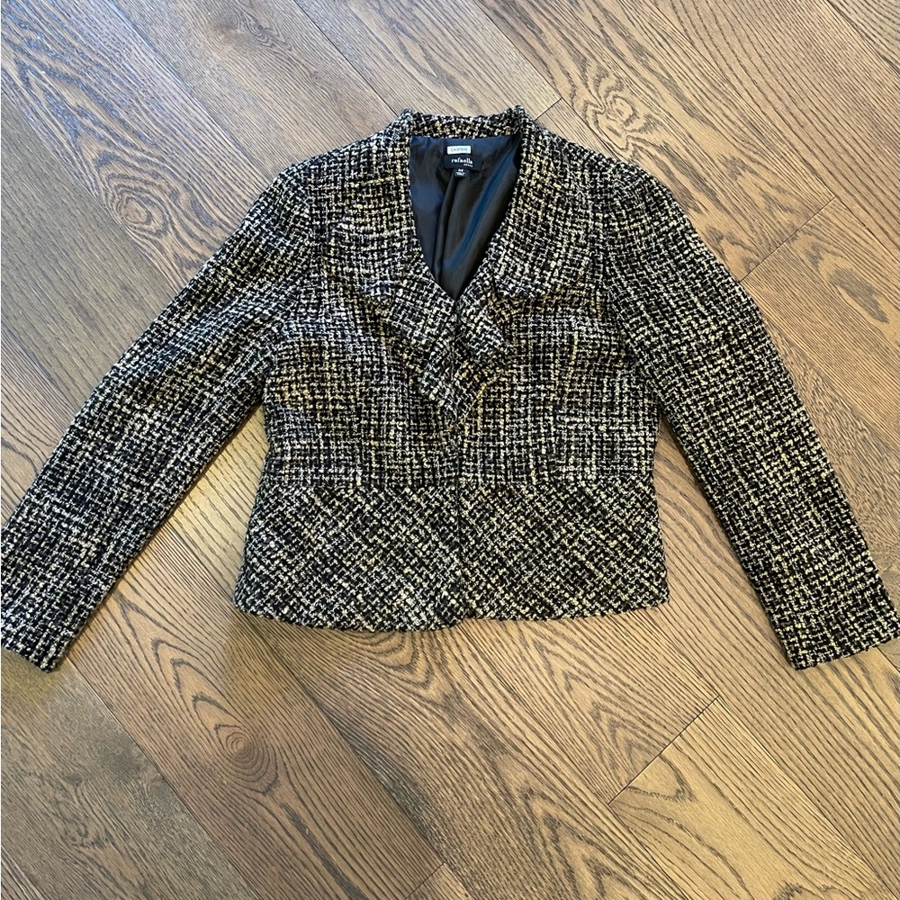 Rafaella Tweed Fall Autumn Blazer M Medium Petite Jacket Coat